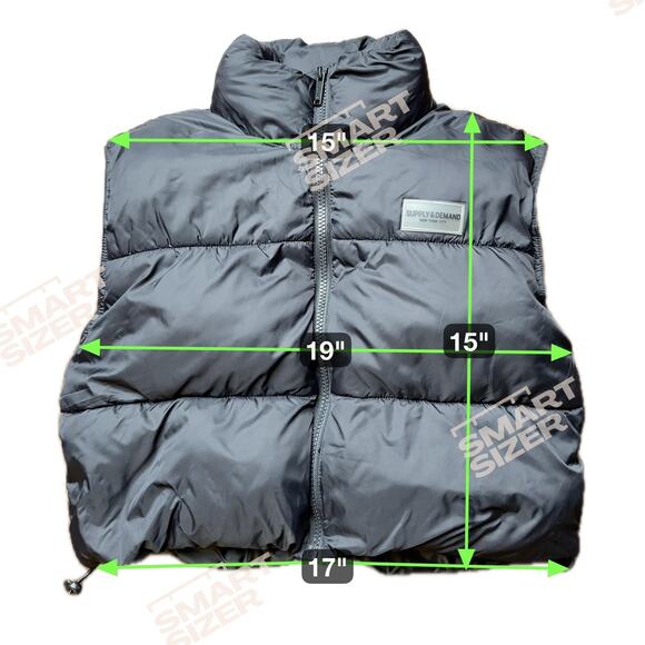 Supply & Demand Puffer Vest Womens Small Black Sleeveless Quilted Zip Outdoor - Picture 6 of 11